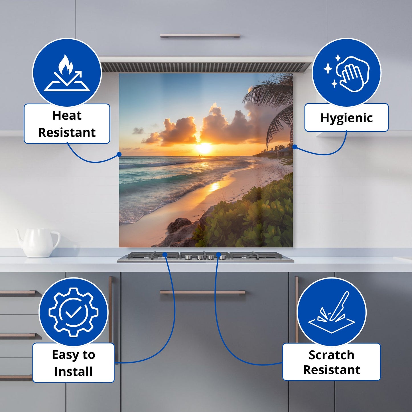 Sunrise On The Beach Kitchen Splashback