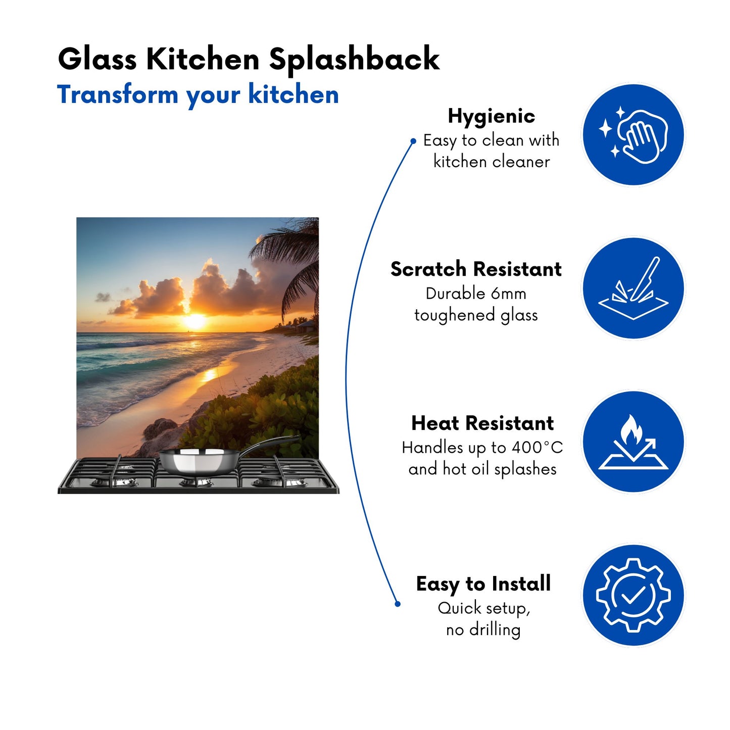 Sunrise On The Beach Kitchen Splashback