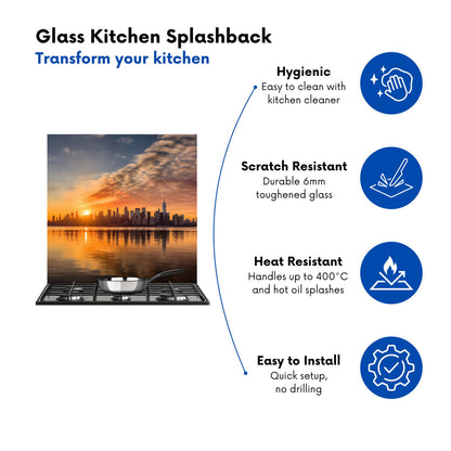 New York At Sunrise Kitchen Splashback