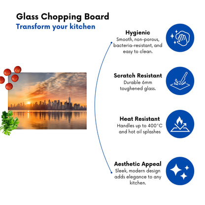 New York At Sunrise Chopping Board