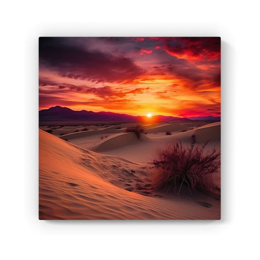 Sunset In The Desert Canvas