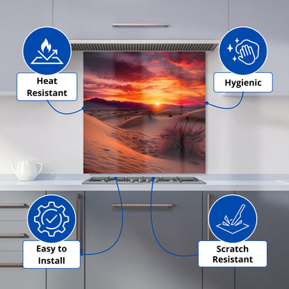 Sunset In The Desert Kitchen Splashback