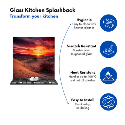Sunset In The Desert Kitchen Splashback
