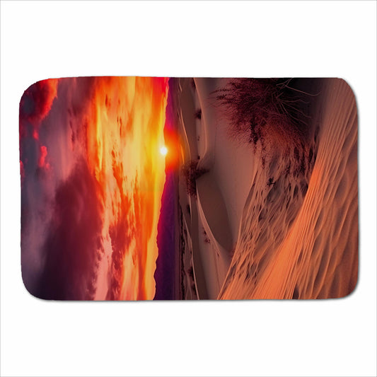 Sunset In The Desert Sherpa Blanket