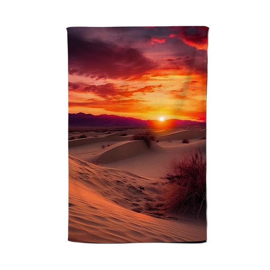 Sunset In The Desert Tea Towel