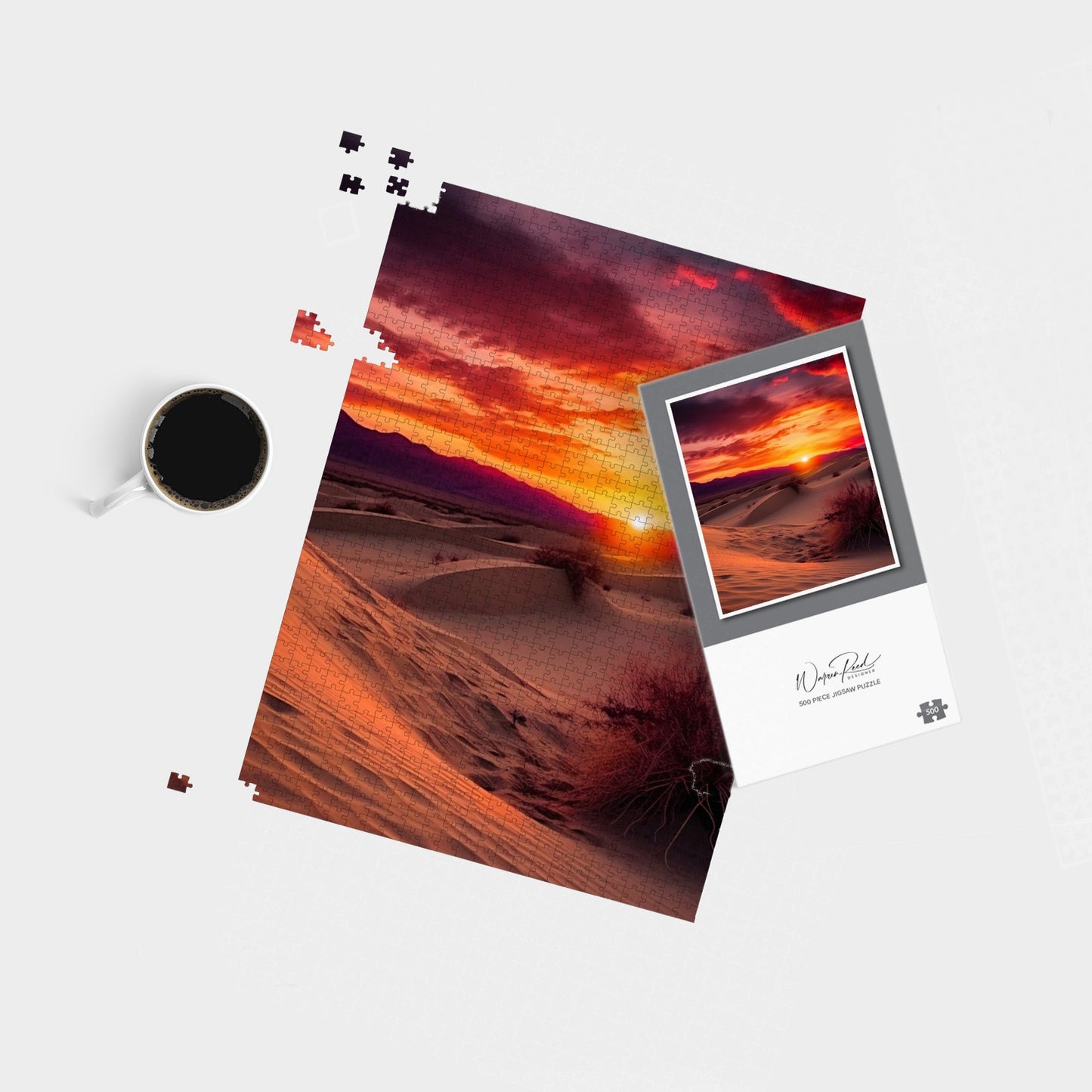 Sunset In The Desert Jigsaw Puzzle