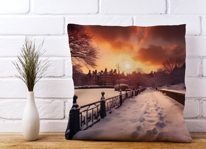 A Snowy Walk In London Cushions