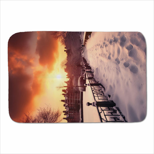 A Snowy Walk In London Sherpa Blanket