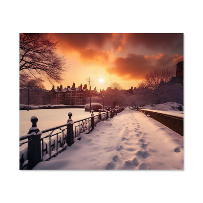 A Snowy Walk In London Kitchen Splashback