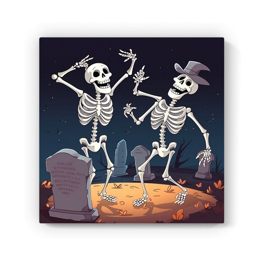 Skeletons Dancing Canvas