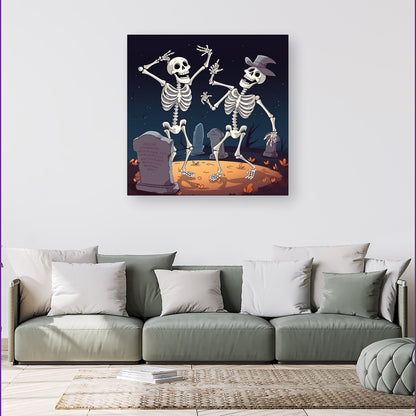 Skeletons Dancing Canvas