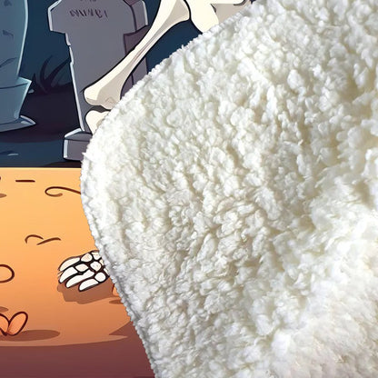 Skeletons Dancing Sherpa Blanket