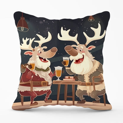 Reindeers Down The Pub Cushions