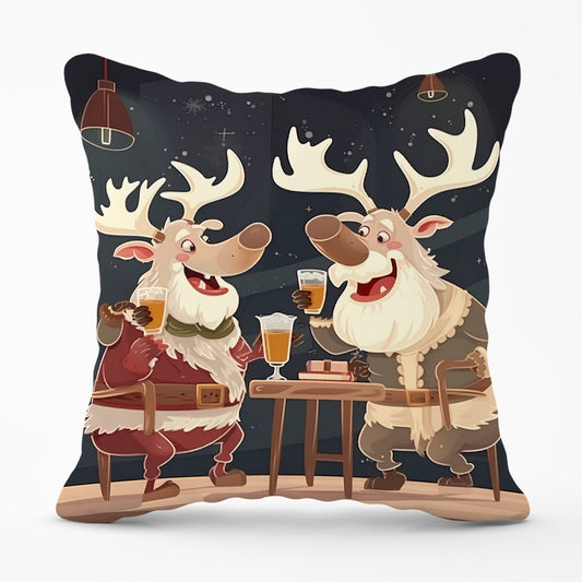 Reindeers Down The Pub Cushions