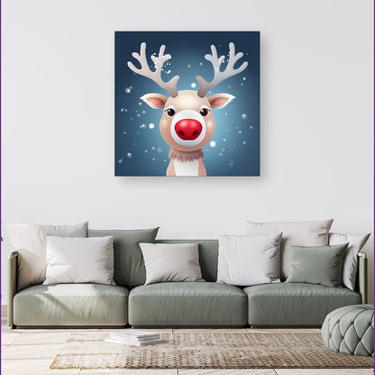 Rudolph With His Red Nose Canvas