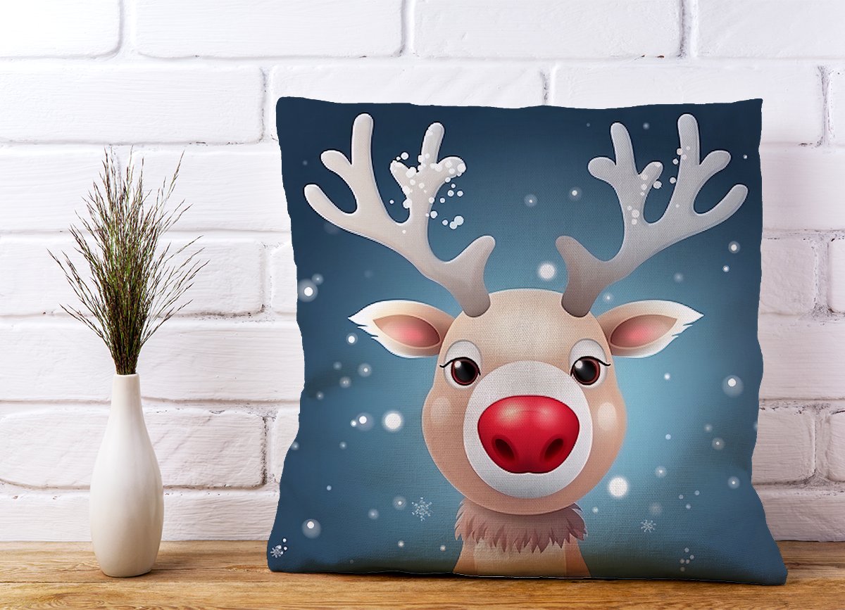 Rudolph With His Red Nose Cushions