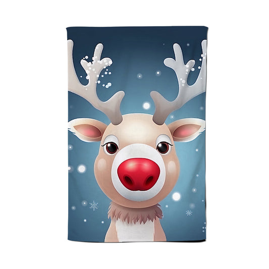 Rudolph With His Red Nose Tea Towel