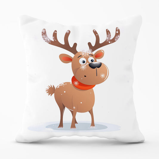 Reindeer In A Scarf Cushions