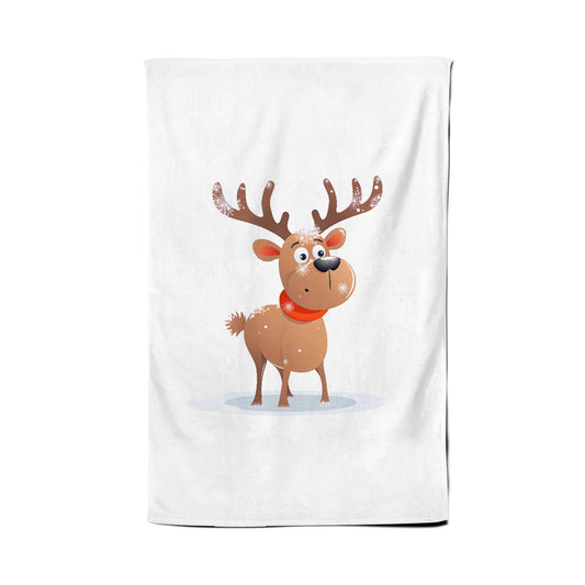 Reindeer In A Scarf Tea Towel