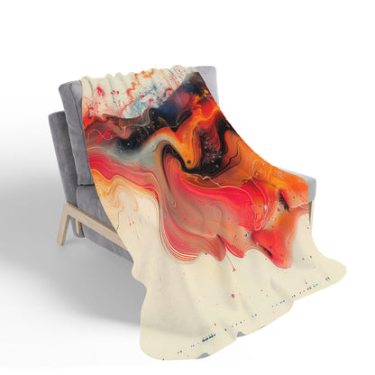 Geometric Vibrance Sherpa Blanket
