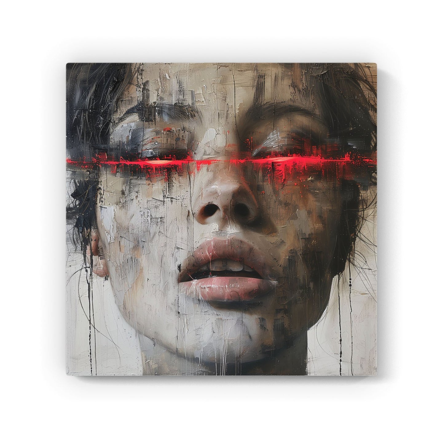 Abstract Face In Motion Canvas