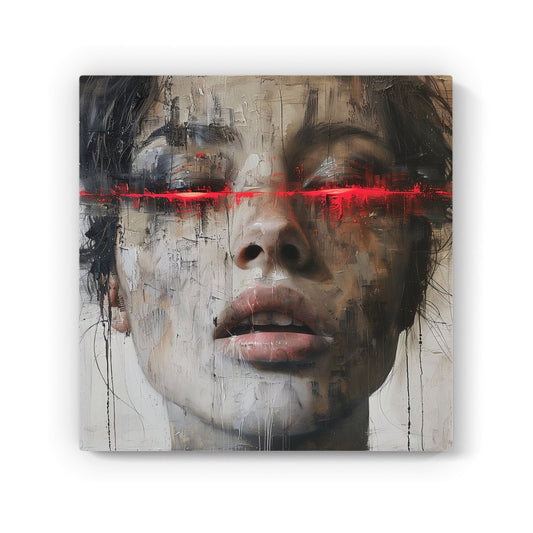 Abstract Face In Motion Canvas