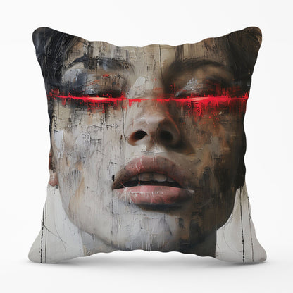 Abstract Face In Motion Cushions