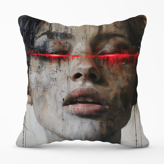 Abstract Face In Motion Cushions