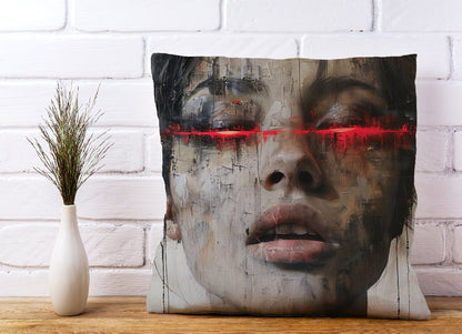 Abstract Face In Motion Cushions