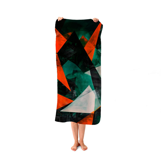 Curved Geometry Beach Towel