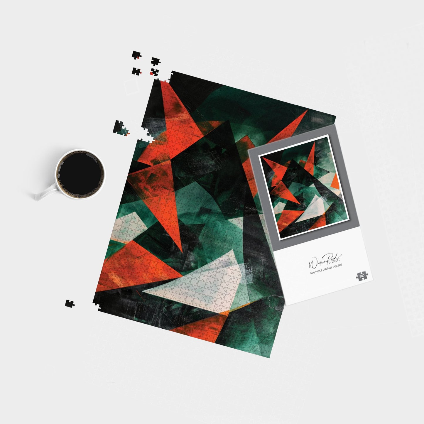 Curved Geometry Jigsaw Puzzle
