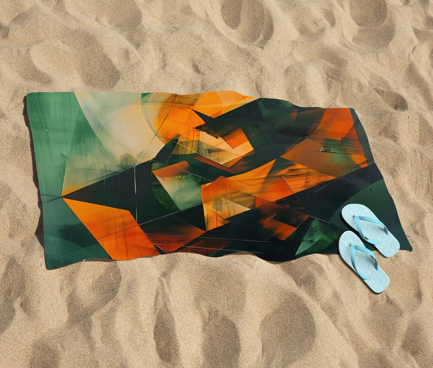 Sharp Triangles Beach Towel