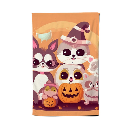 Pets Trick Or Treat Tea Towel