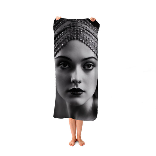 Edwardian Ballerina Portrait Beach Towel