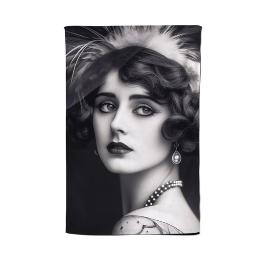 Glamorous Edwardian Showgirl Tea Towel