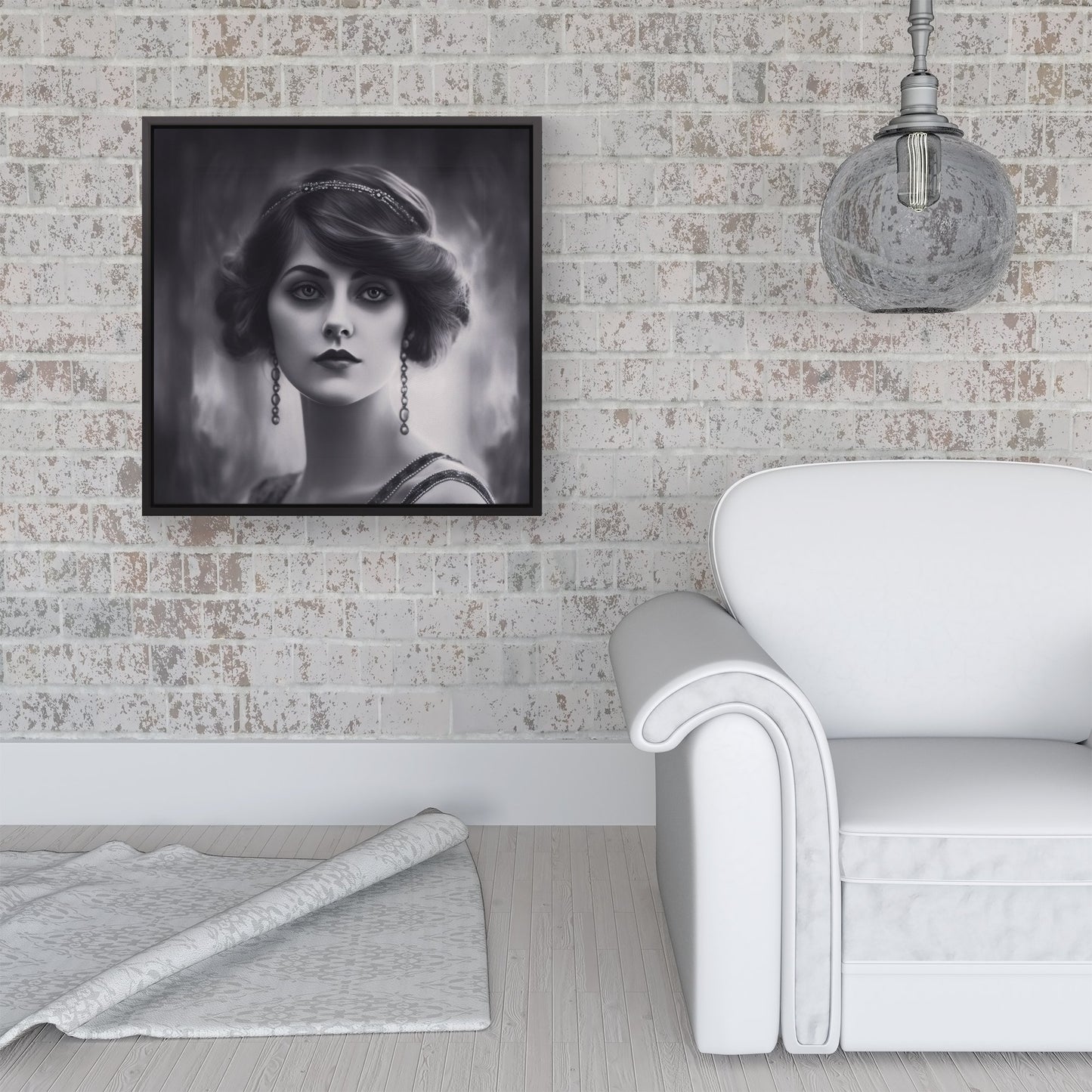 Edwardian Showgirl Framed Canvas