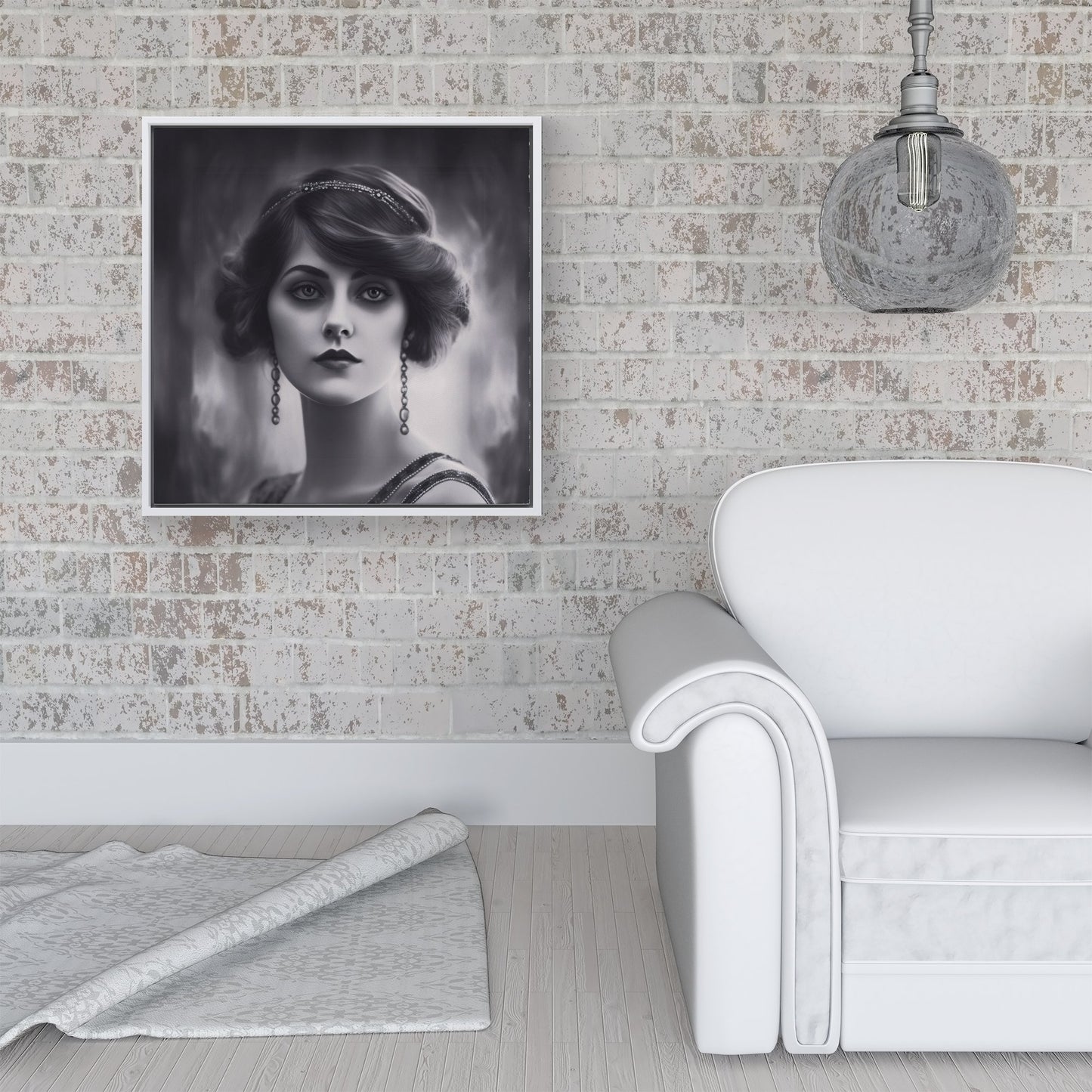 Edwardian Showgirl Framed Canvas