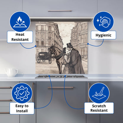 Victorian Lovers On A London Street Kitchen Splashback