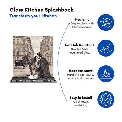 Victorian Lovers On A London Street Kitchen Splashback