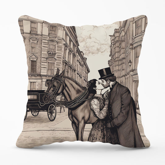 Victorian Lovers On A London Street Cushions