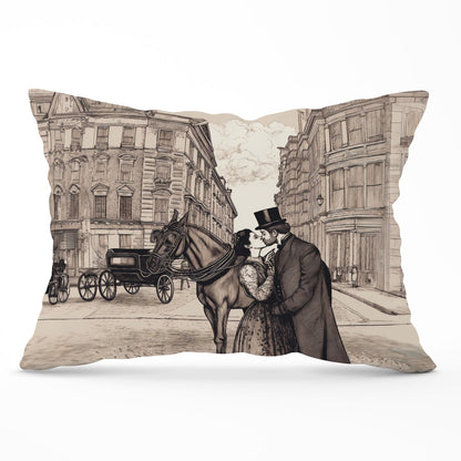 Victorian Lovers On A London Street Cushions