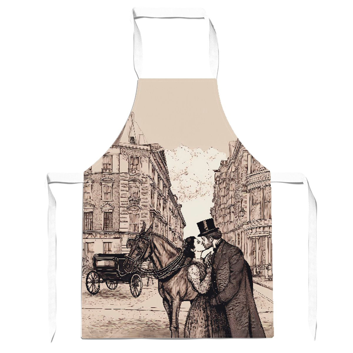 Victorian Lovers On A London Street Apron