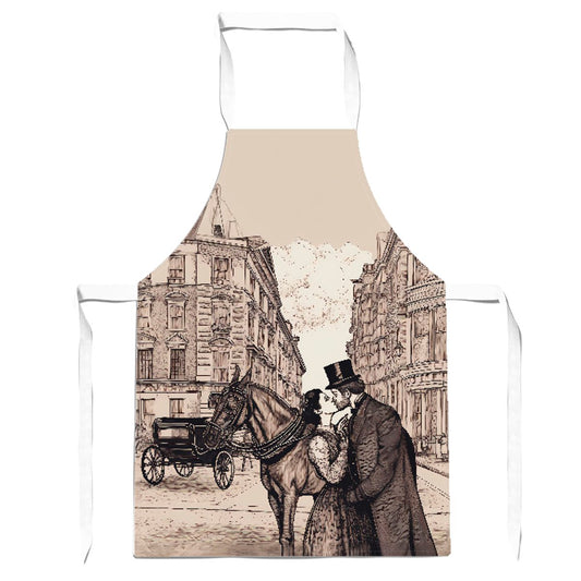 Victorian Lovers On A London Street Apron