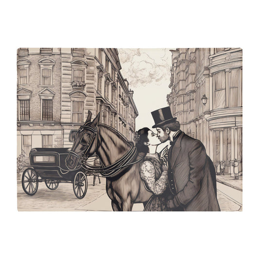 Victorian Lovers On A London Street Chopping Board