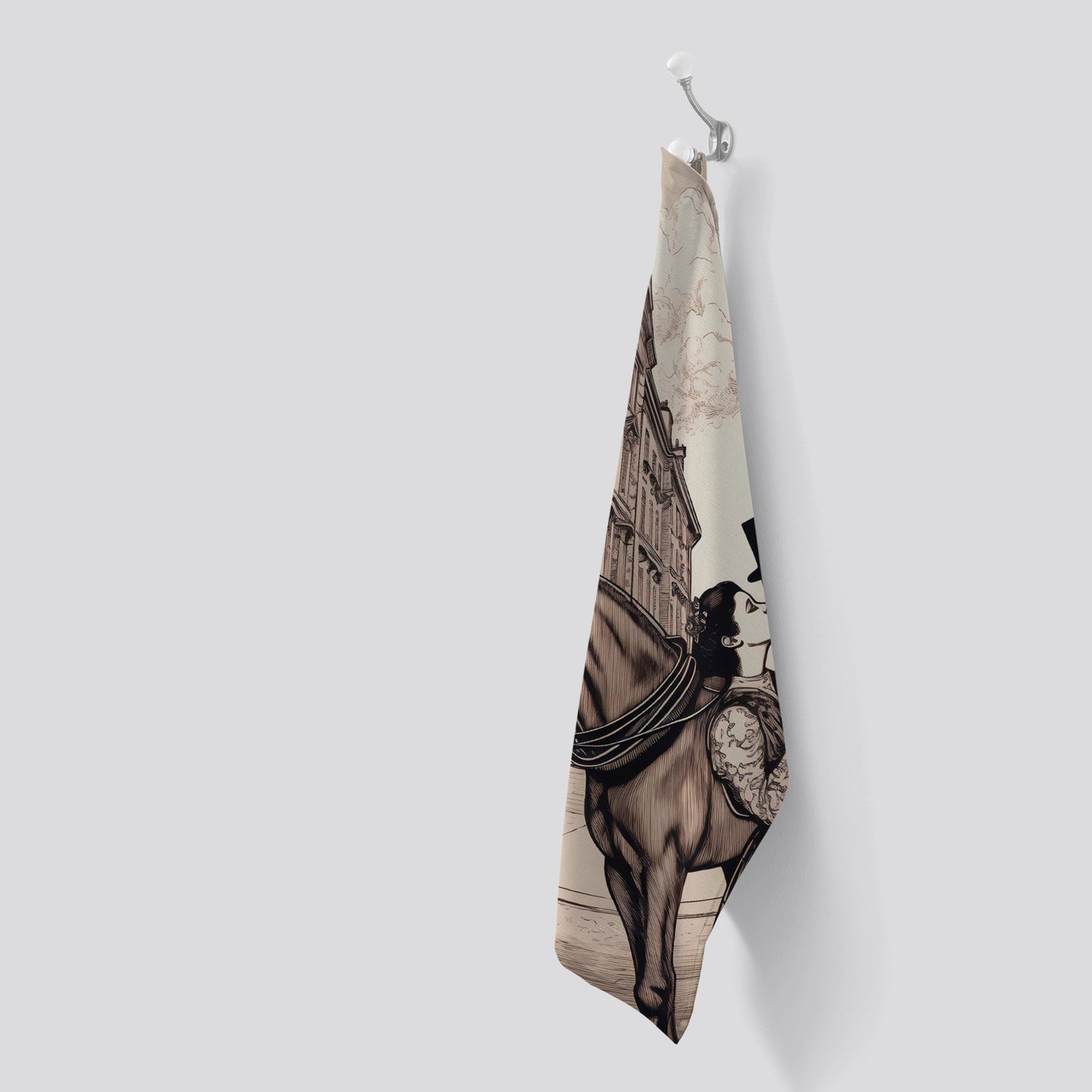 Victorian Lovers On A London Street Tea Towel
