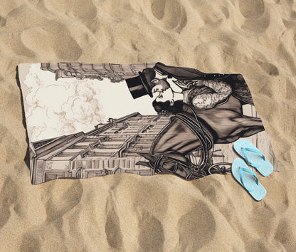 Victorian Lovers On A London Street Beach Towel