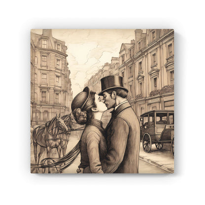 Sharing A Kiss Canvas