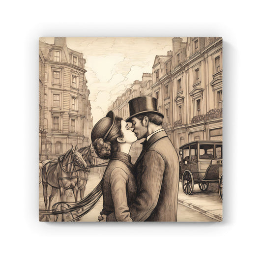 Sharing A Kiss Canvas