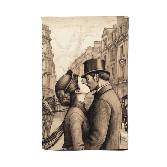 Sharing A Kiss Tea Towel