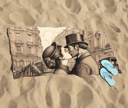 Sharing A Kiss Beach Towel